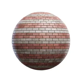 Red and grey brick wall